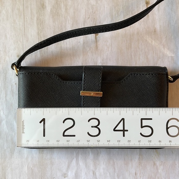 Kate Spade Crossbody Black Leather IPhone Case Wallet - Picture 10 of 11